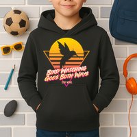 Retro Bird Watching Goes Both Ways Kids Hoodie