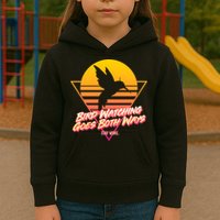 Retro Bird Watching Goes Both Ways Kids Hoodie
