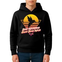 Retro Bird Watching Goes Both Ways Kids Hoodie