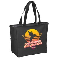 Retro Bird Watching Goes Both Ways Zip Tote Bag