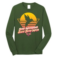 Retro Bird Watching Goes Both Ways Long Sleeve Shirt