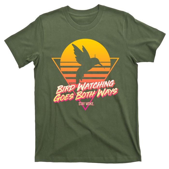 Retro Bird Watching Goes Both Ways T-Shirt