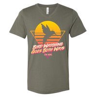 Retro Bird Watching Goes Both Ways V-Neck T-Shirt