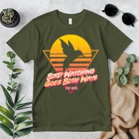Retro Bird Watching Goes Both Ways Premium T-Shirt