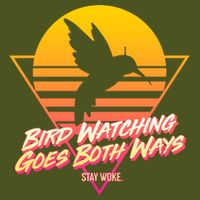 Retro Bird Watching Goes Both Ways Premium T-Shirt