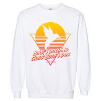 Retro Bird Watching Goes Both Ways Garment-Dyed Sweatshirt