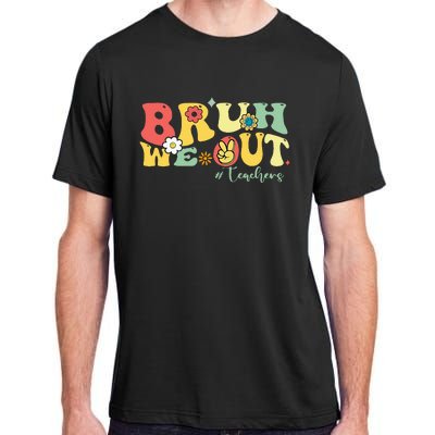 Retro Bruh We Out Teachers Students Summer Break Adult ChromaSoft Performance T-Shirt