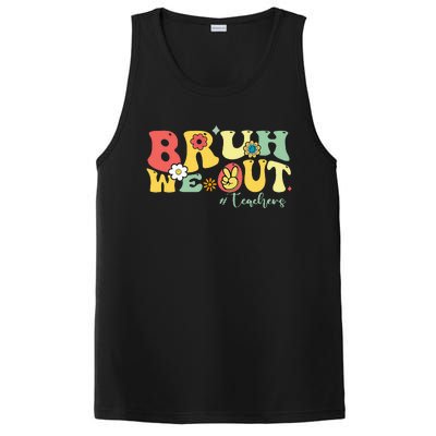 Retro Bruh We Out Teachers Students Summer Break PosiCharge Competitor Tank