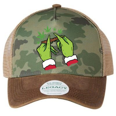 Rolling Blunt Weed Funny Christmas Xmas Holiday Trending Legacy Tie Dye Trucker Hat