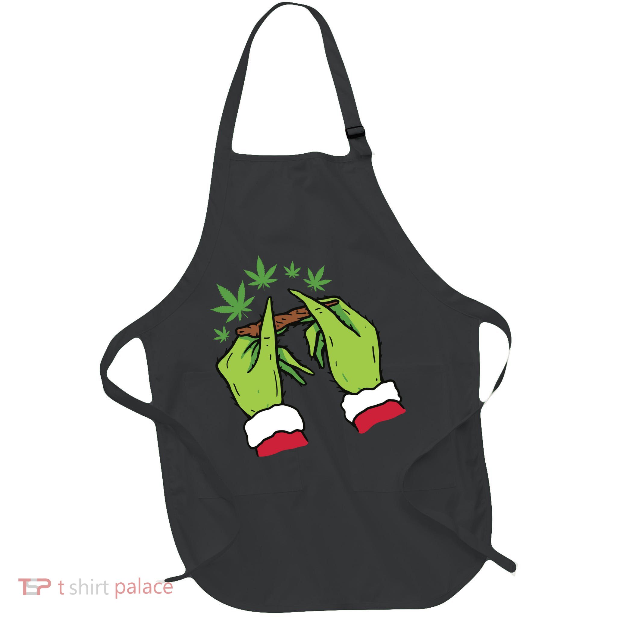 Rolling Blunt Weed Funny Christmas Xmas Holiday Trending Apron