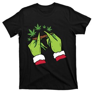 Rolling Blunt Weed Funny Christmas Xmas Holiday Trending T-Shirt