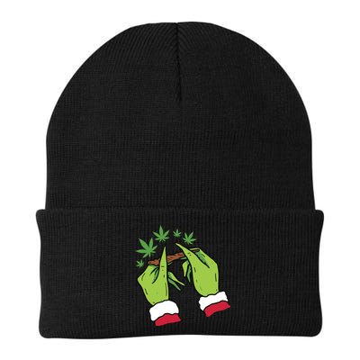 Rolling Blunt Weed Funny Christmas Xmas Holiday Trending Beanie