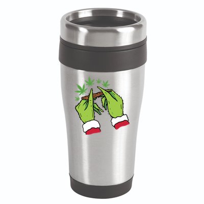 Rolling Blunt Weed Funny Christmas Xmas Holiday Trending 16oz Travel Tumbler