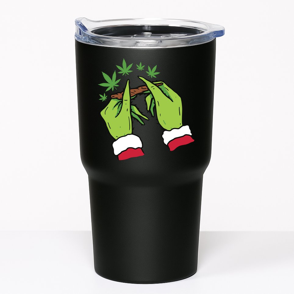 Rolling Blunt Weed Funny Christmas Xmas Holiday Trending Tumbler