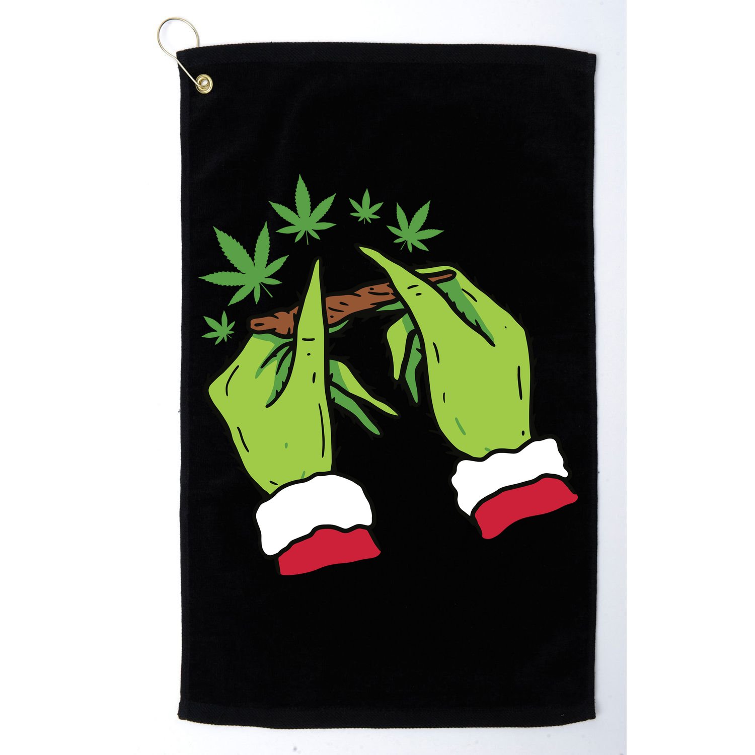 Rolling Blunt Weed Funny Christmas Xmas Holiday Trending Golf Towel