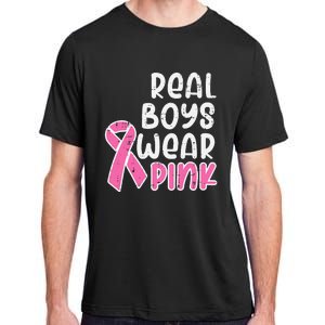 Real Boy Wear Pink Ribbon Cute Breast Cancer Awareness Kids Adult ChromaSoft Performance T-Shirt