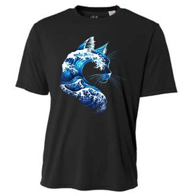 Retro Blue Wave Of Cat Ladies Blue Cats Wave For Kamala Cooling Performance Crew T-Shirt