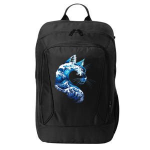 Retro Blue Wave Of Cat Ladies Blue Cats Wave For Kamala City Backpack