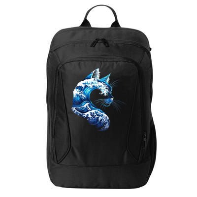 Retro Blue Wave Of Cat Ladies Blue Cats Wave For Kamala City Backpack