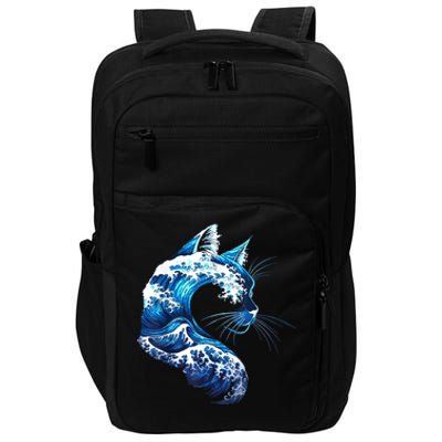 Retro Blue Wave Of Cat Ladies Blue Cats Wave For Kamala Impact Tech Backpack