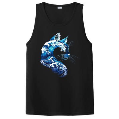 Retro Blue Wave Of Cat Ladies Blue Cats Wave For Kamala PosiCharge Competitor Tank