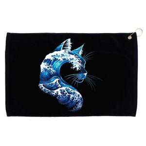 Retro Blue Wave Of Cat Ladies Blue Cats Wave For Kamala Grommeted Golf Towel