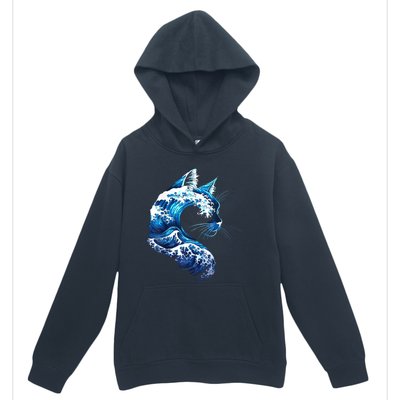 Retro Blue Wave Of Cat Ladies Blue Cats Wave For Kamala Urban Pullover Hoodie