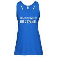 Rather Be With My Field Spaniel Funny Dog Mom Gift Ladies Essential Flowy Tank