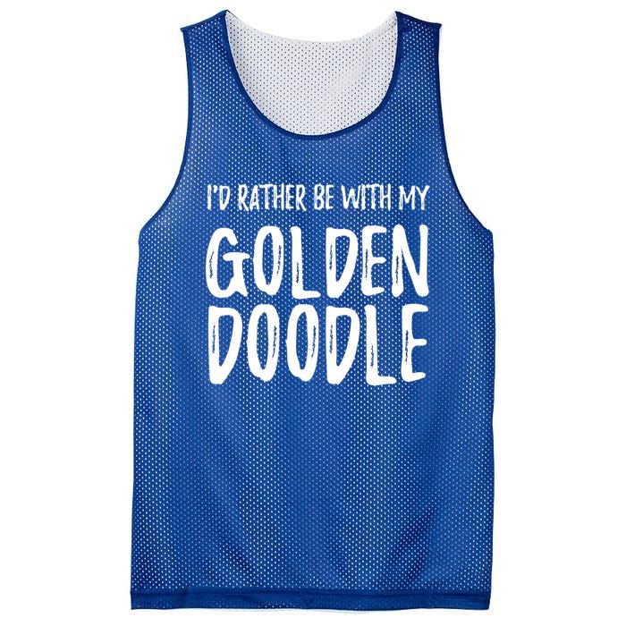 Rather Be With My Goldendoodle Funny Dog Mom Gift Mesh Reversible Basketball Jersey Tank