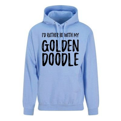 Rather Be With My Goldendoodle Funny Dog Mom Gift Unisex Surf Hoodie