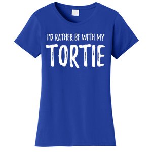 Rather Be With My Tortie Cat Funny Cat Mom Gift Idea Gift Women's T-Shirt