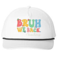 Retro Bruh We Back Teachers First Day Of School Gifts Women Snapback Five-Panel Rope Hat