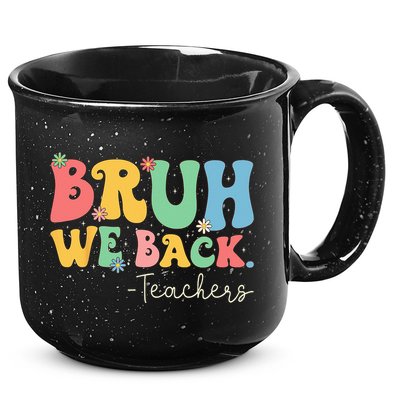 Retro Bruh We Back Teachers First Day Of School Gifts Women 15oz Campfire Ceramic Mug