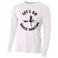 Realtor Beautiful Witch Halloween Lets Go House Hunting Cooling Performance Long Sleeve Crew