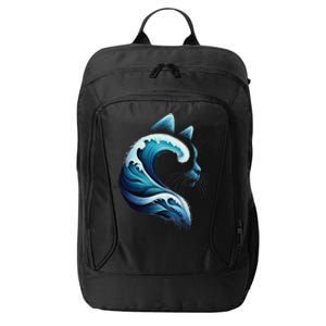 Retro Blue Wave Of Cat Ladies Blue Cats Wave For Kamala Gift City Backpack