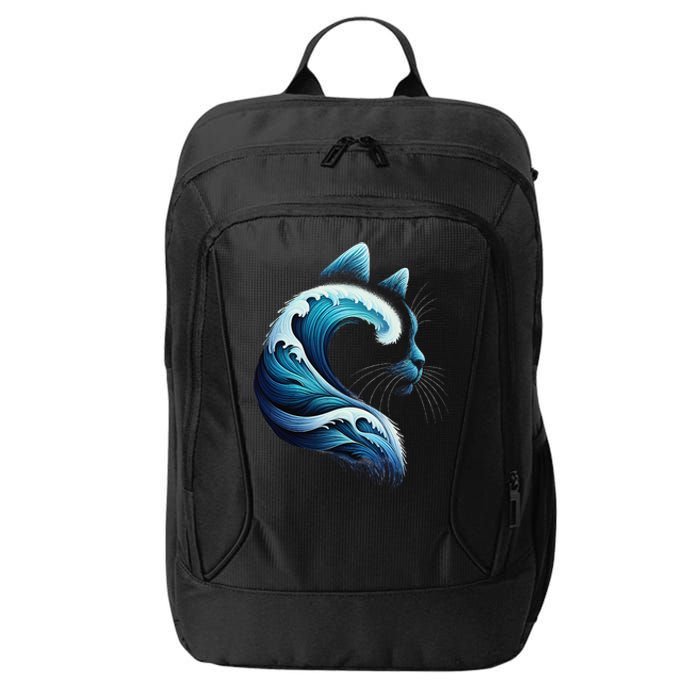 Retro Blue Wave Of Cat Ladies Blue Cats Wave For Kamala Gift City Backpack