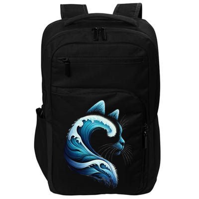 Retro Blue Wave Of Cat Ladies Blue Cats Wave For Kamala Gift Impact Tech Backpack