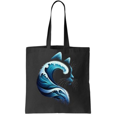 Retro Blue Wave Of Cat Ladies Blue Cats Wave For Kamala Gift Tote Bag