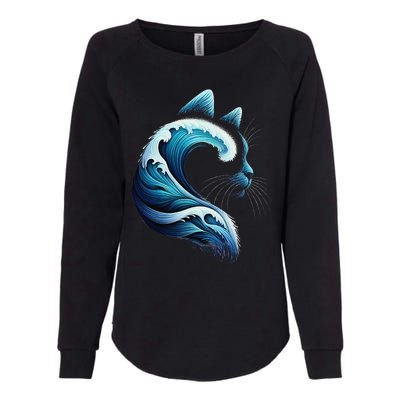 Retro Blue Wave Of Cat Ladies Blue Cats Wave For Kamala Gift Womens California Wash Sweatshirt