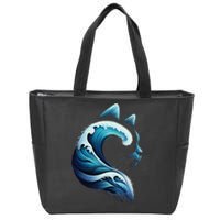 Retro Blue Wave Of Cat Ladies Blue Cats Wave For Kamala Gift Zip Tote Bag