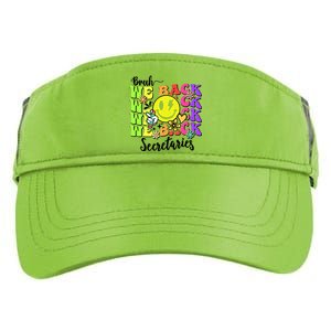 Retro Bruh We Back Secretary School Secretary Back To School Adult Drive Performance Visor