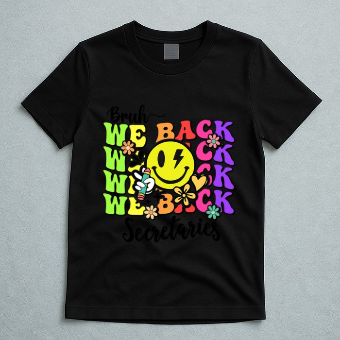 Retro Bruh We Back Secretary School Secretary Back To School T-Shirt