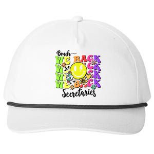 Retro Bruh We Back Secretary School Secretary Back To School Snapback Five-Panel Rope Hat