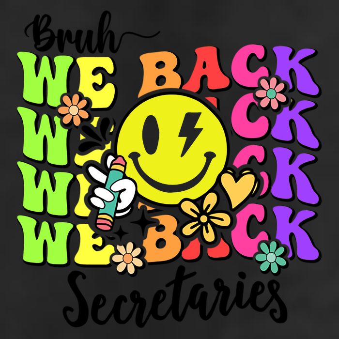 Retro Bruh We Back Secretary School Secretary Back To School Adult Drive Performance Visor