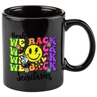 Retro Bruh We Back Secretary School Secretary Back To School 11oz C Handle Ceramic Mug