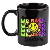 Retro Bruh We Back Secretary School Secretary Back To School 11oz C Handle Ceramic Mug