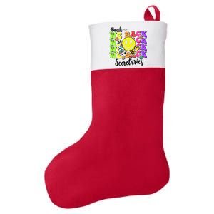 Retro Bruh We Back Secretary School Secretary Back To School Felt Holiday Christmas Stocking