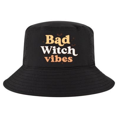 Retro Bad Witch Vibes Halloween Costume Funny Spooky Season Cool Comfort Performance Bucket Hat