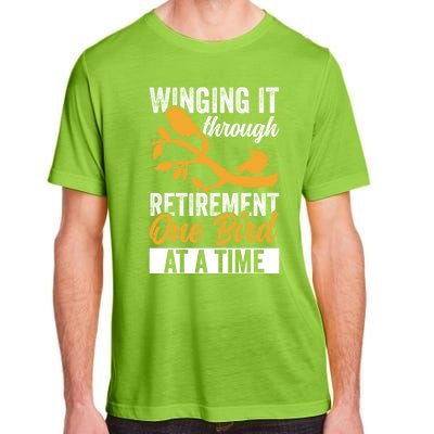 Retiret Bird Watching Birder Birding Gift Adult ChromaSoft Performance T-Shirt