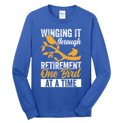 Retiret Bird Watching Birder Birding Gift Tall Long Sleeve T-Shirt